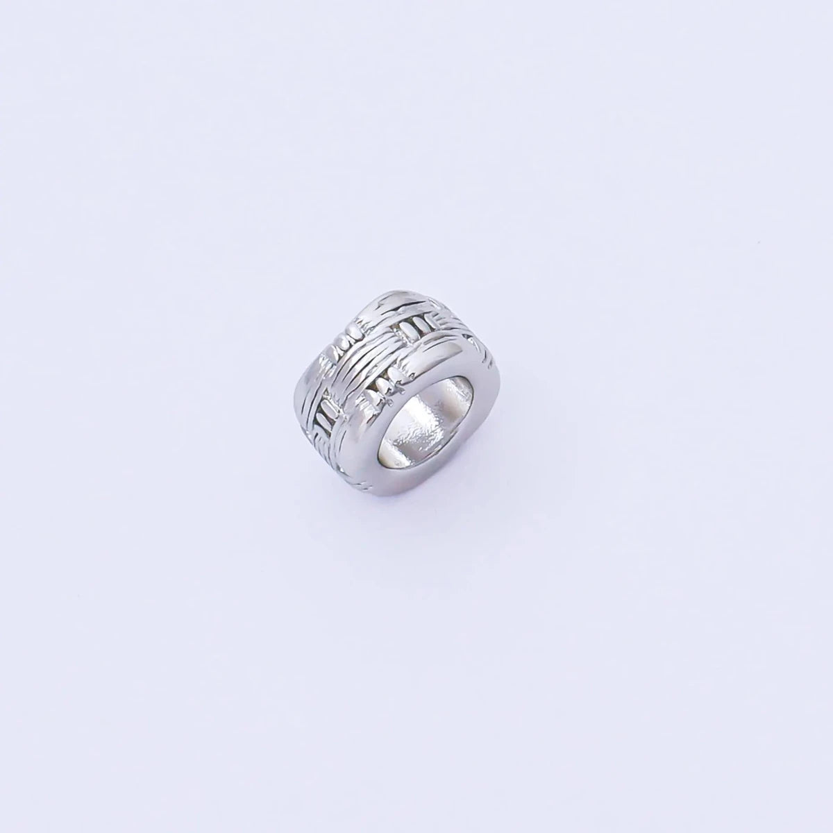 24K Gold Filled 9mm Woven Rondelle Spacer Bead | B493 - DLUXCA