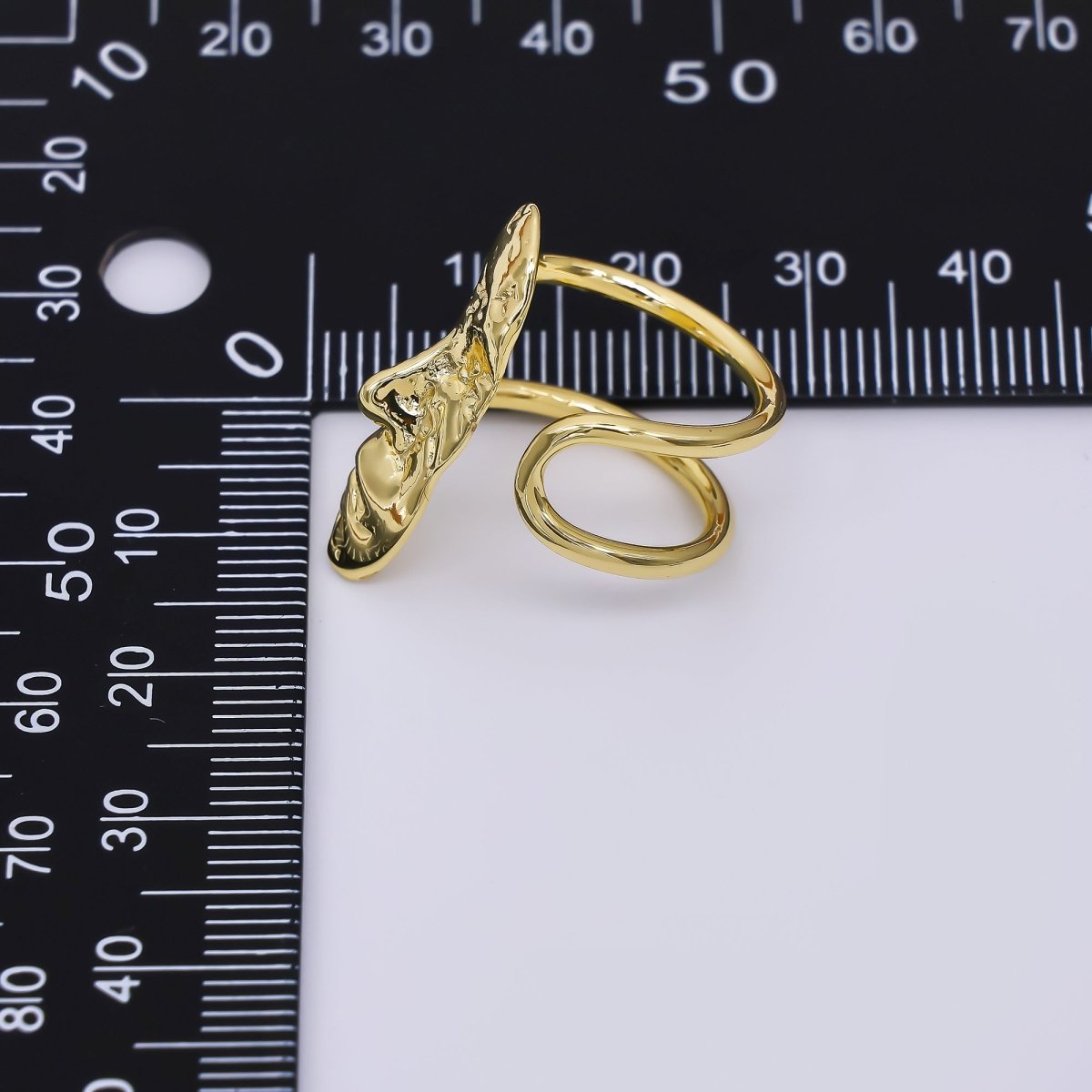 24K Gold Filled Anonymous Mystery Mask Adjustable Double Strand Open Ring | O1463 - DLUXCA