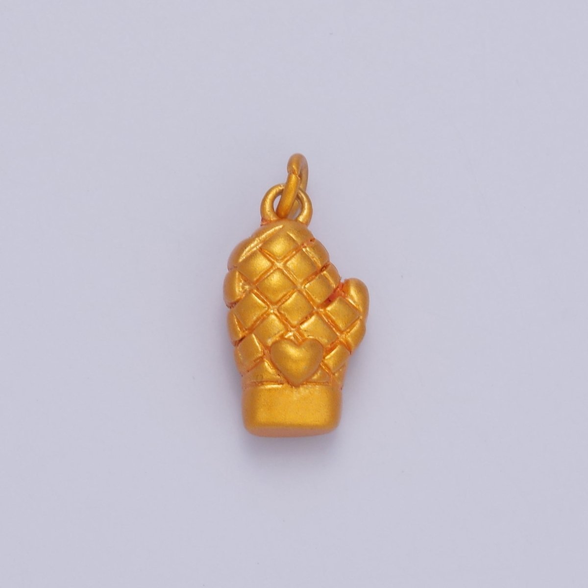 24K Gold Filled Baby Pink, Orange, Pink Heart Mitten Baking Glove Charm | C021 C022 - DLUXCA