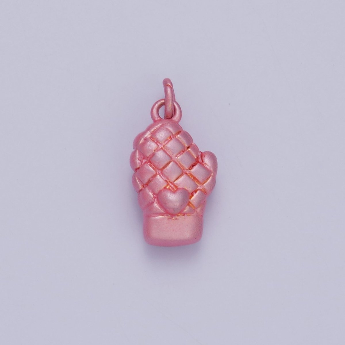 24K Gold Filled Baby Pink, Orange, Pink Heart Mitten Baking Glove Charm | C021 C022 - DLUXCA