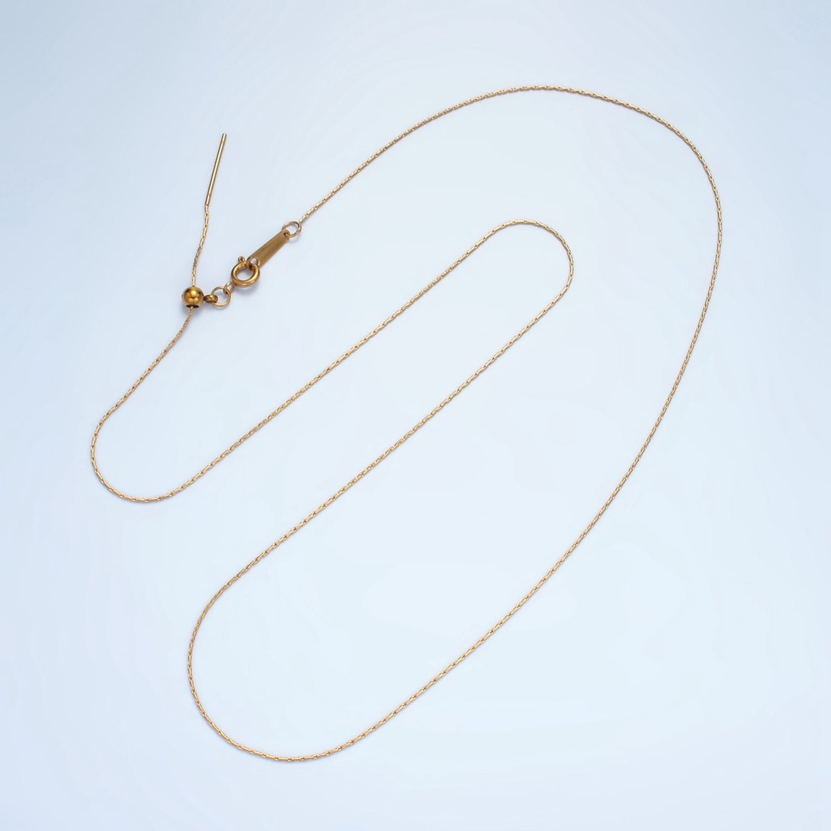 24K Gold Filled Bar Chain Needle Necklace 20.5 - inch WA - 2624 - DLUXCA