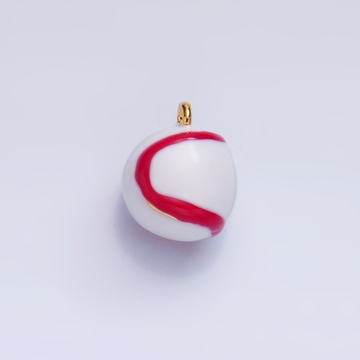 24K Gold Filled Baseball Enamel Multidimensional Charm | W126 - DLUXCA