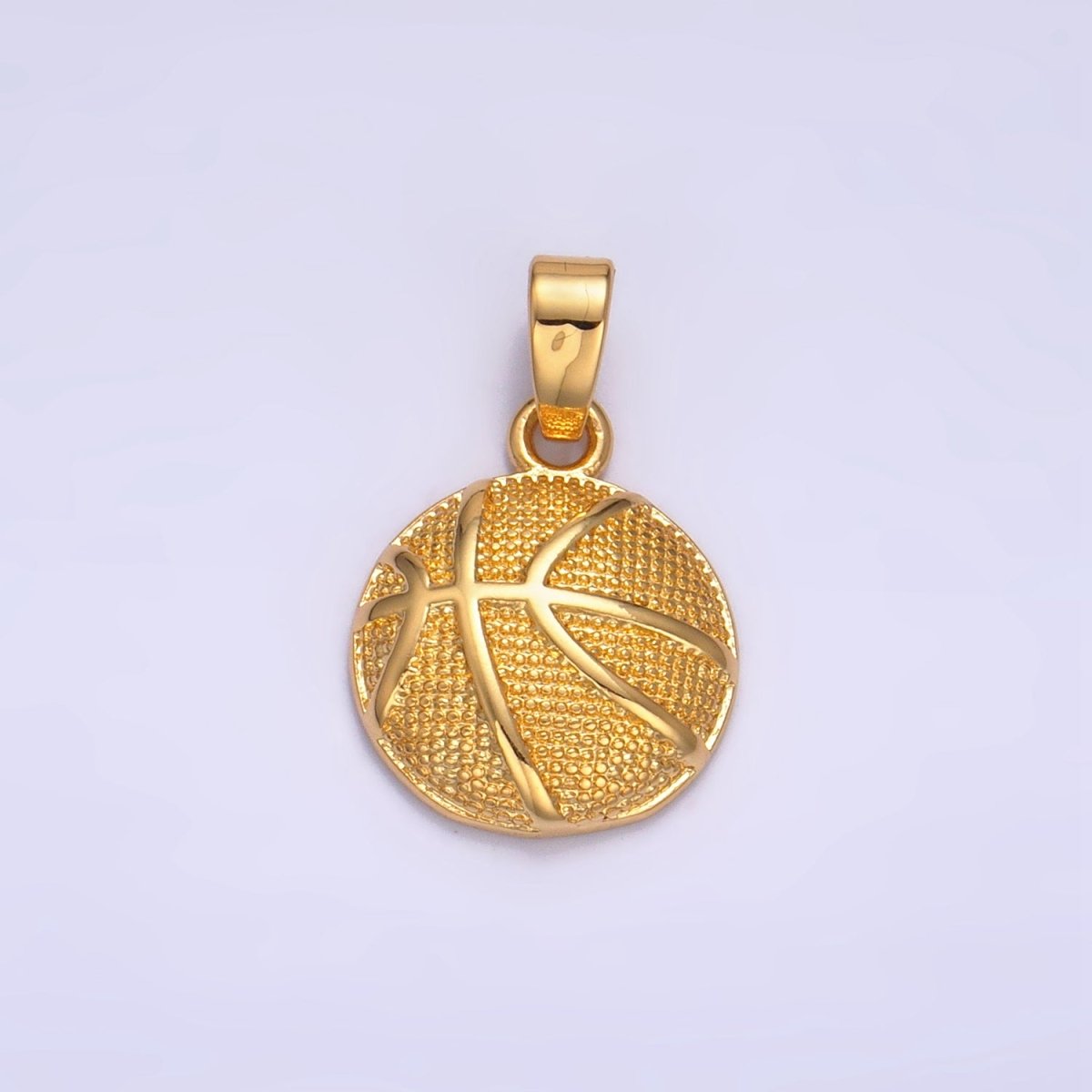 24K Gold Filled Basketball Sports Pendant | AA1000 - DLUXCA