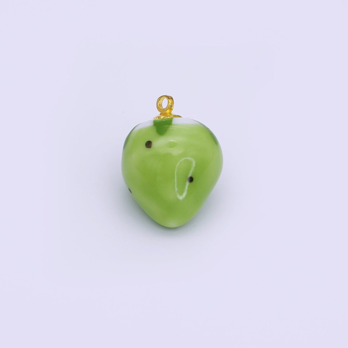 24K Gold Filled Blue, Green, White, Yellow Strawberry Ceramic Charm | N148 N149 - DLUXCA