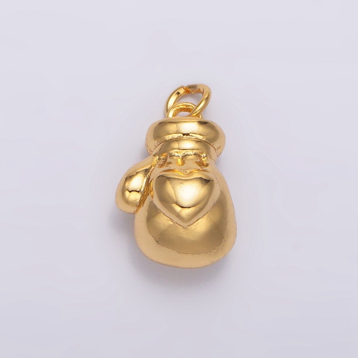 24K Gold Filled Boxing Glove Micro Paved CZ Multidimensional Charm | W100 - DLUXCA