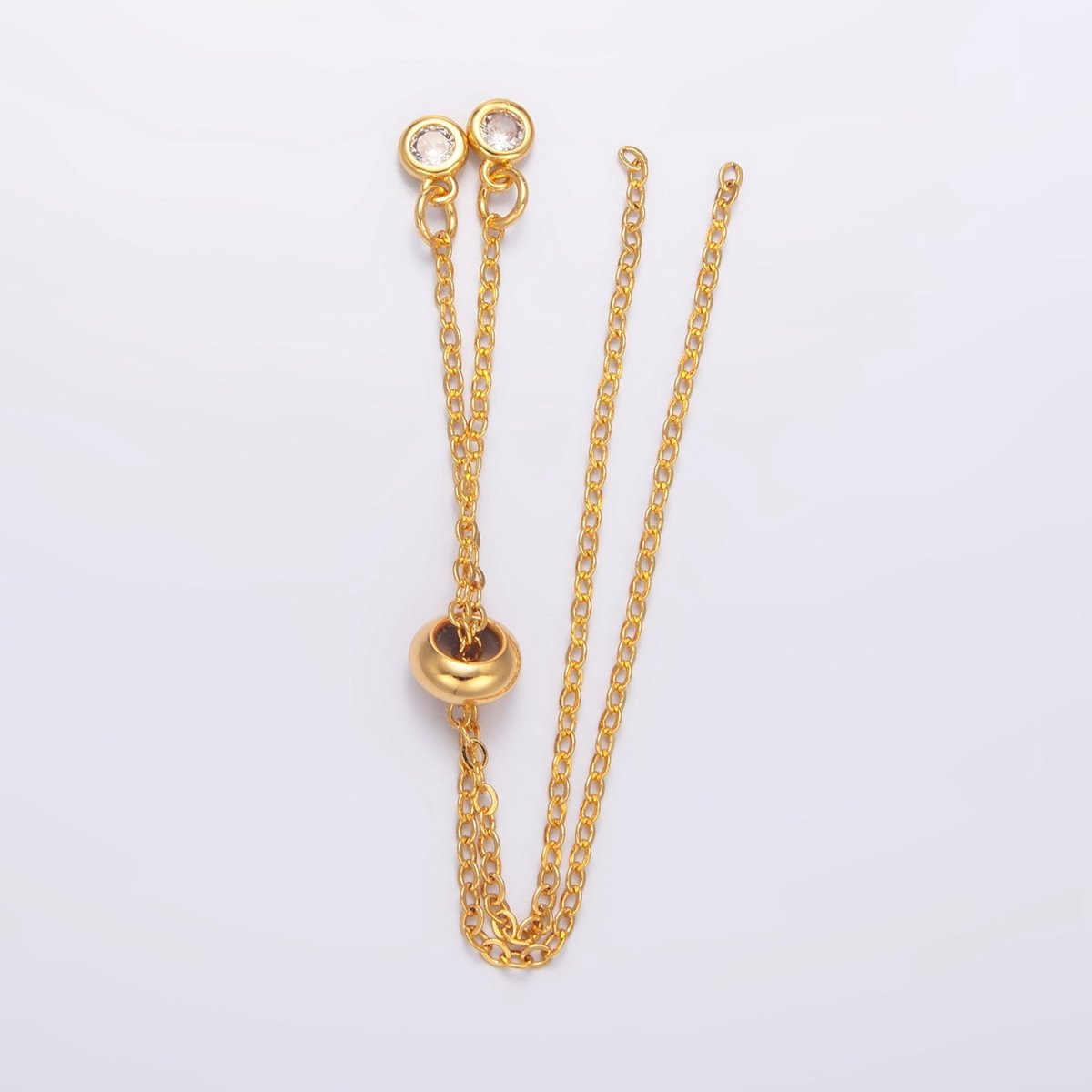 24K Gold Filled Cable Chain Stopper Stopper Extender Findings | Z882 - DLUXCA