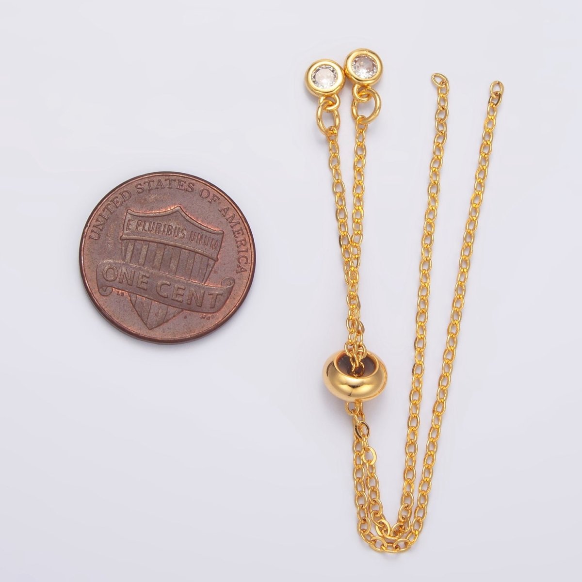 24K Gold Filled Cable Chain Stopper Stopper Extender Findings | Z882 - DLUXCA