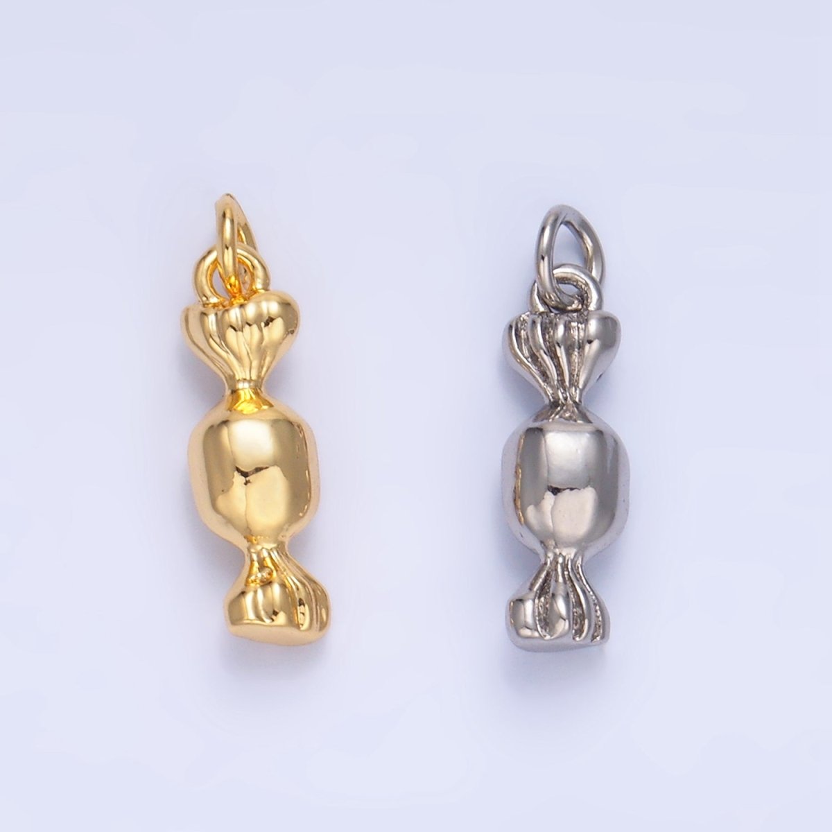 24K Gold Filled Candy Sweets Multidimensional 3D Charm in Gold & Silver | W138 - DLUXCA