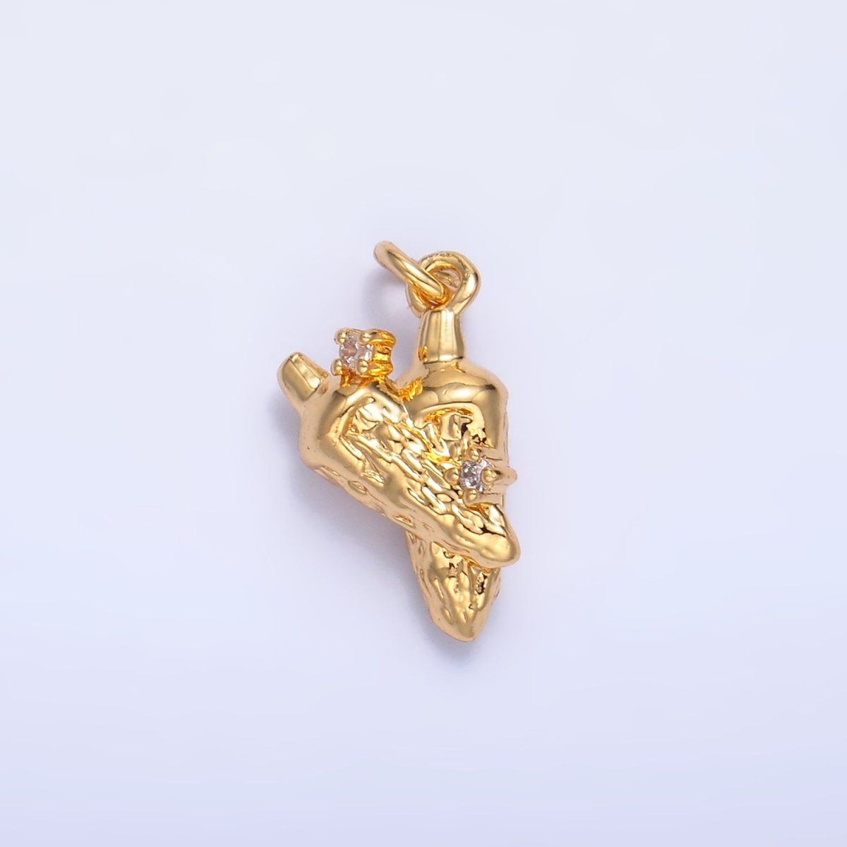 24K Gold Filled Carrot Vegetable Charm in Gold & Silver | W357 - DLUXCA