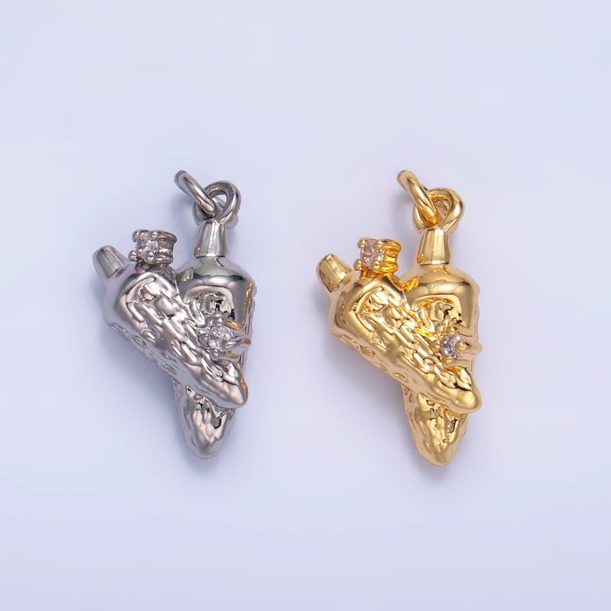 24K Gold Filled Carrot Vegetable Charm in Gold & Silver | W357 - DLUXCA