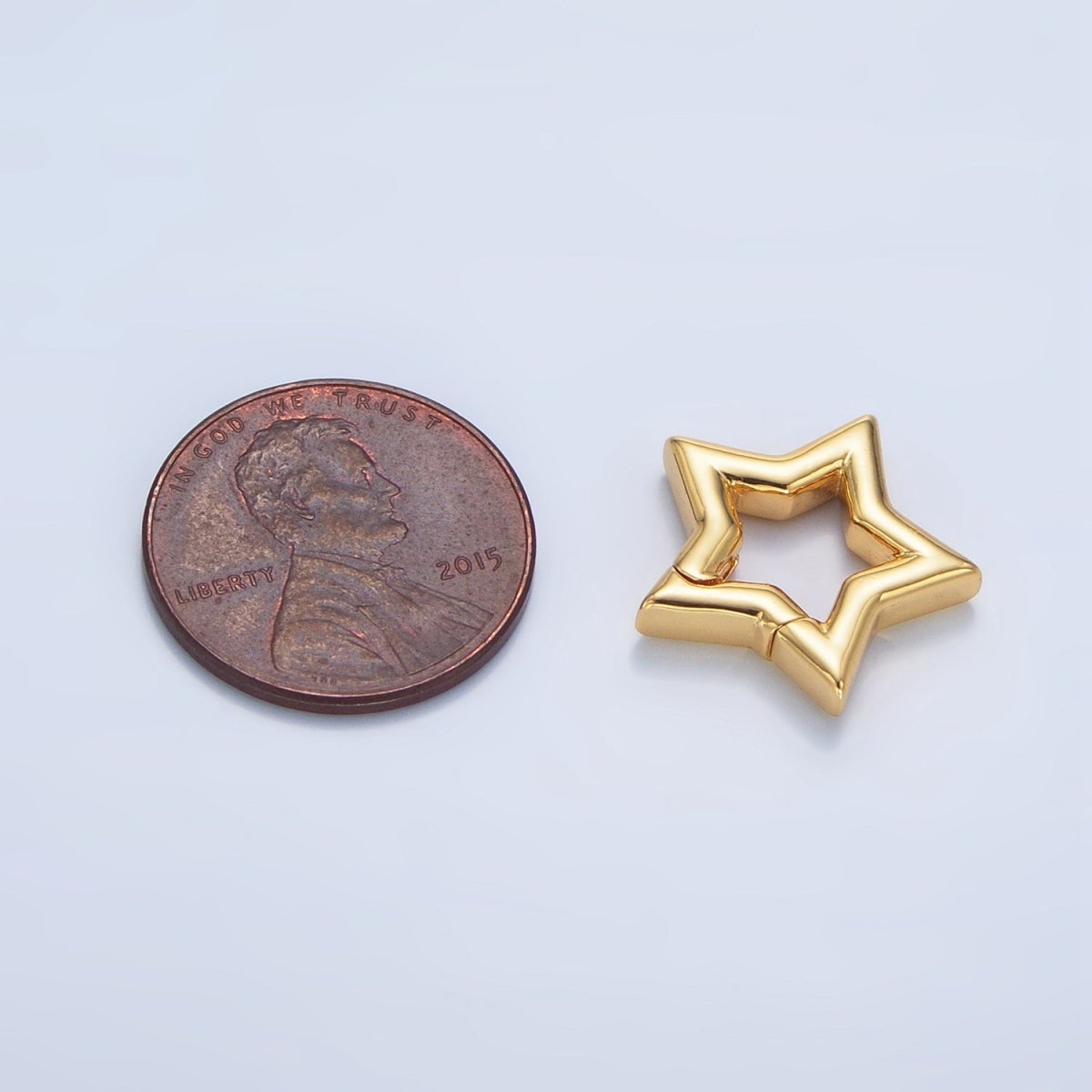 24K Gold Filled Celestial Star Push Gate Closure Findings | Z961 - DLUXCA