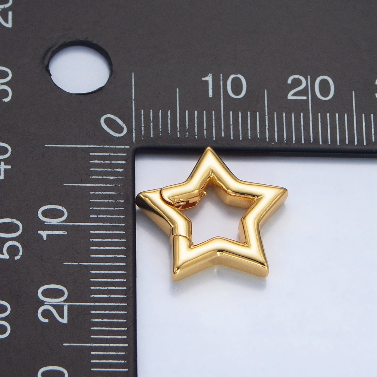 24K Gold Filled Celestial Star Push Gate Closure Findings | Z961 - DLUXCA