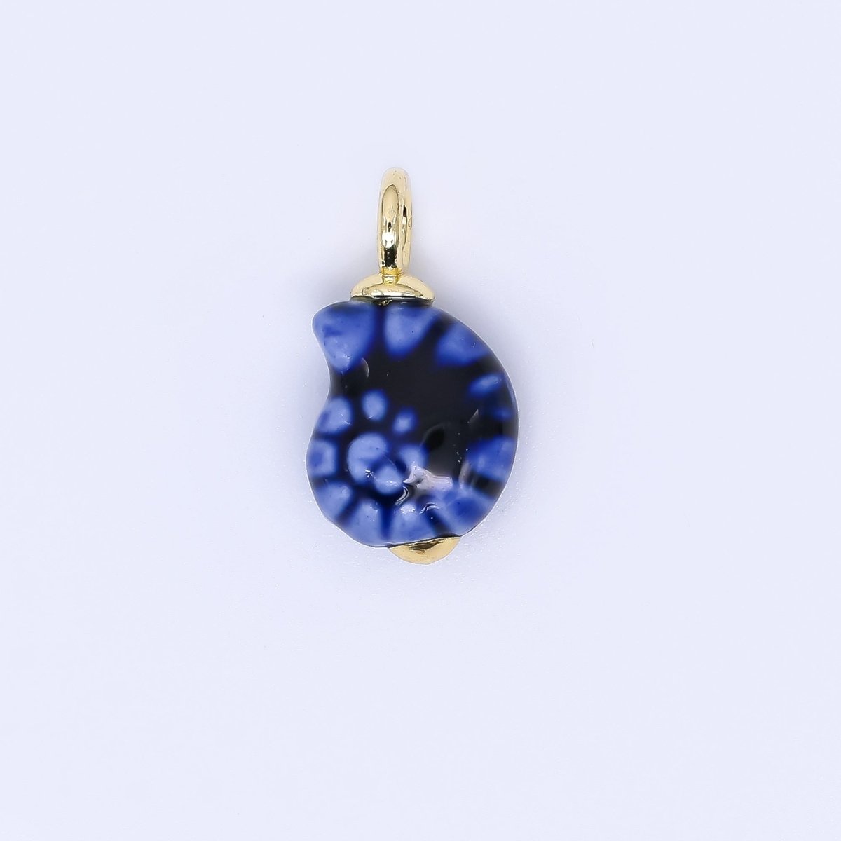 24K Gold Filled Ceramics Ammonite Shell Charm | N339 N348 N375 N376 N377 N385 - DLUXCA