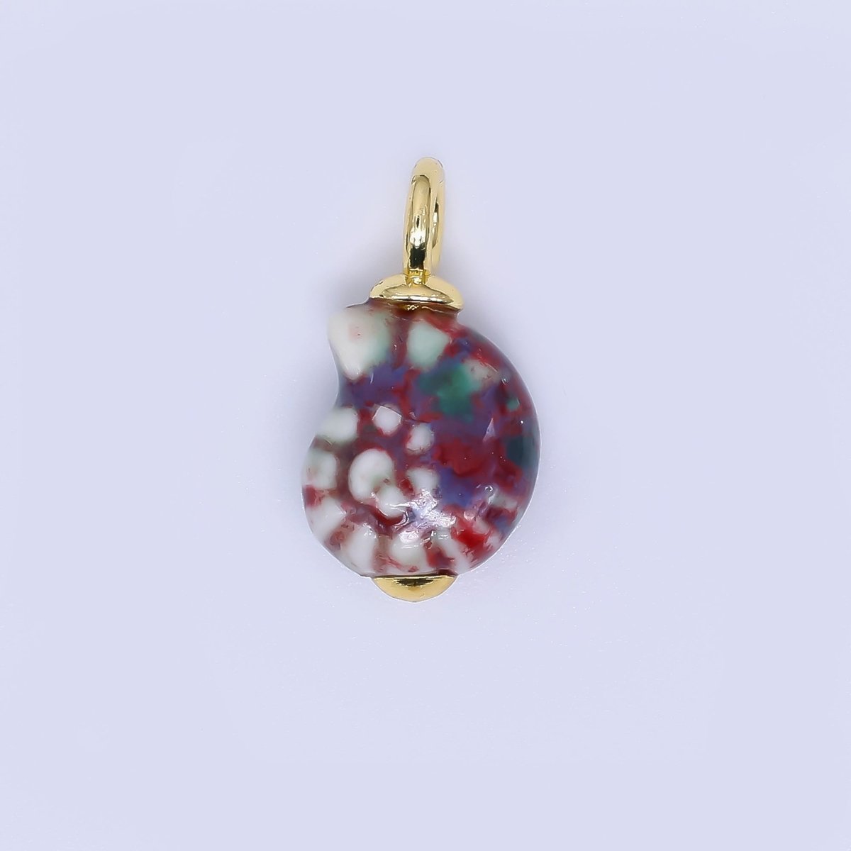 24K Gold Filled Ceramics Ammonite Shell Charm | N339 N348 N375 N376 N377 N385 - DLUXCA