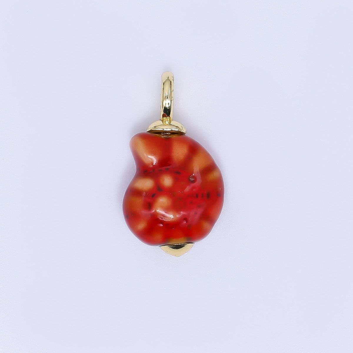 24K Gold Filled Ceramics Ammonite Shell Charm | N339 N348 N375 N376 N377 N385 - DLUXCA