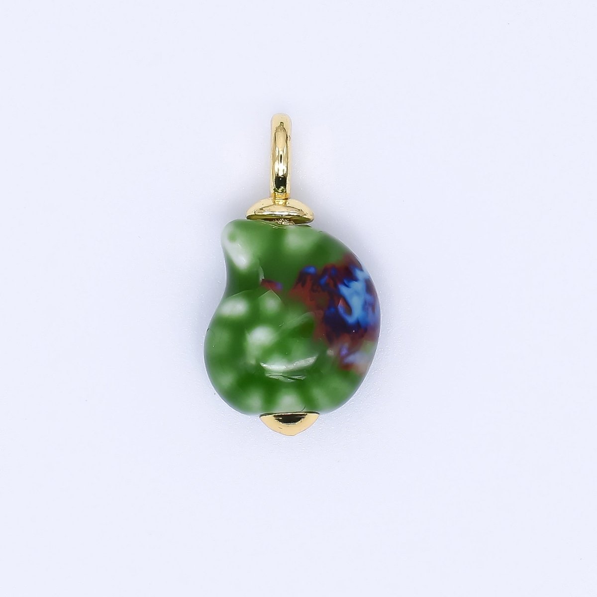 24K Gold Filled Ceramics Ammonite Shell Charm | N339 N348 N375 N376 N377 N385 - DLUXCA