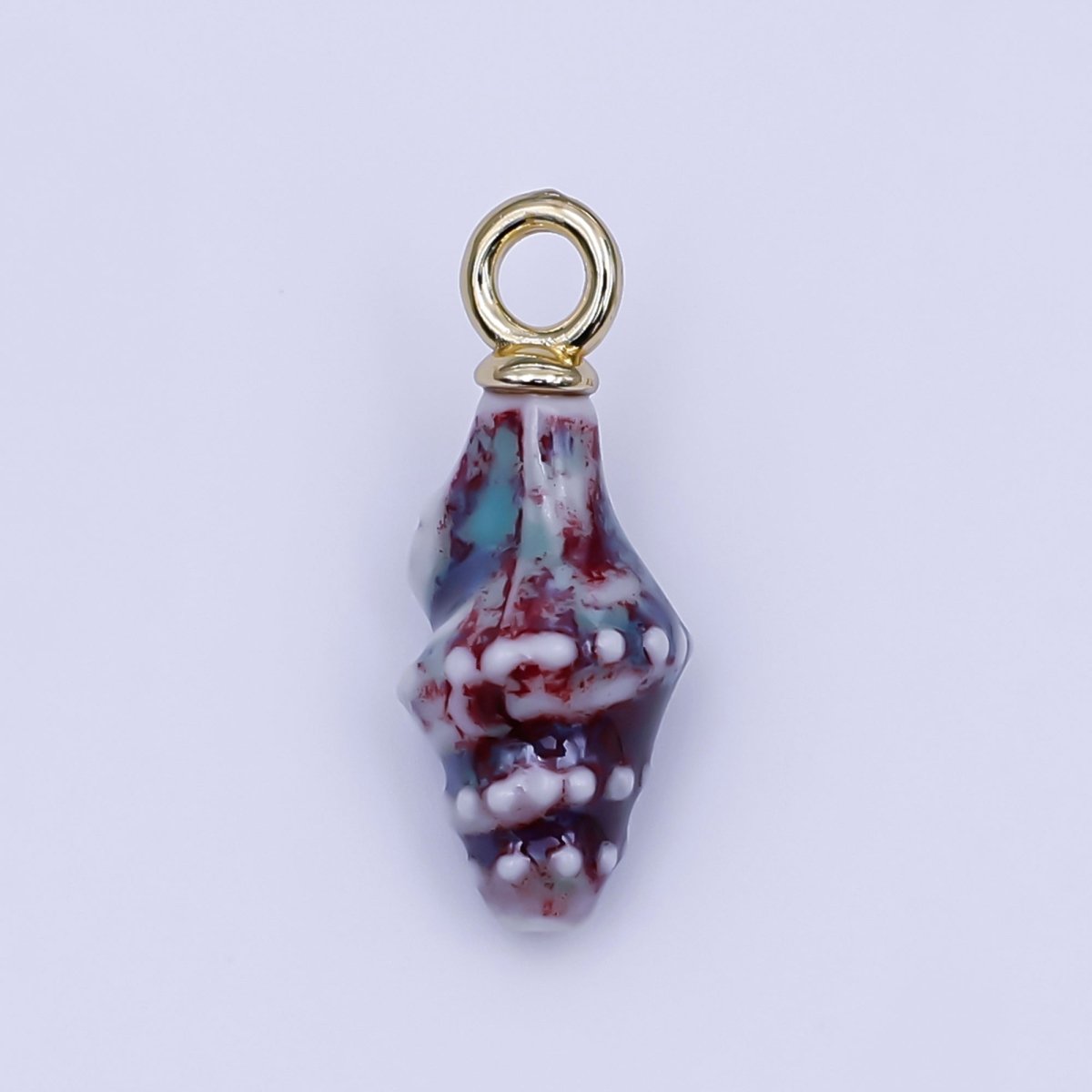 24K Gold Filled Conch Sea Shell Ceramic Drop Pendant | N104 - N107 - DLUXCA
