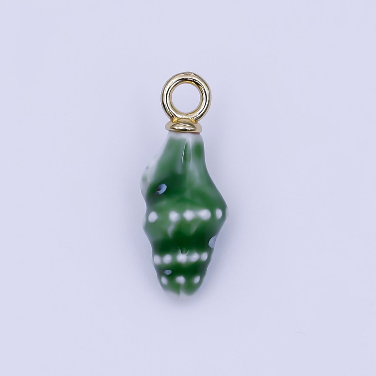 24K Gold Filled Conch Sea Shell Ceramic Drop Pendant | N104 - N107 - DLUXCA