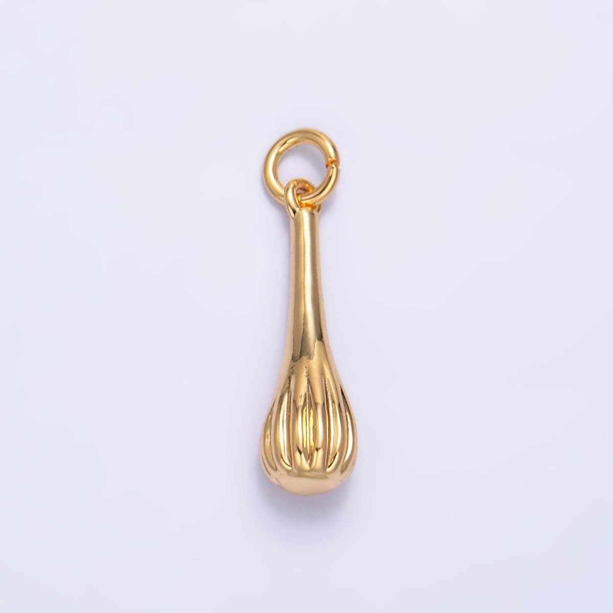 24K Gold Filled Cooking Whisk Utensil Tool 3D Multidimensional Charm in Gold & Silver | W346 - DLUXCA