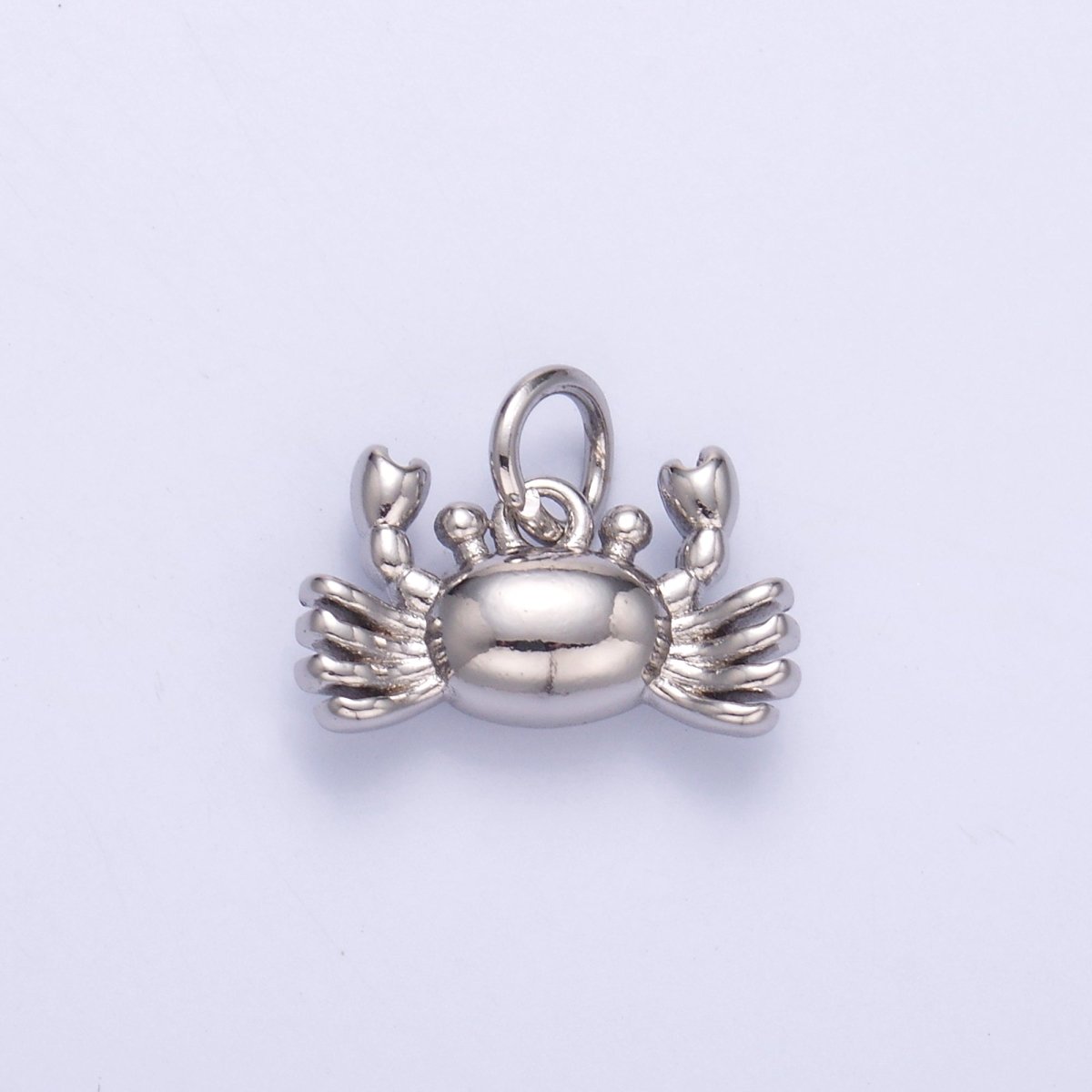 24K Gold Filled Crustacean Crab Sea Animal 3D Multidimensional Charm in Gold & Silver | N021 - DLUXCA