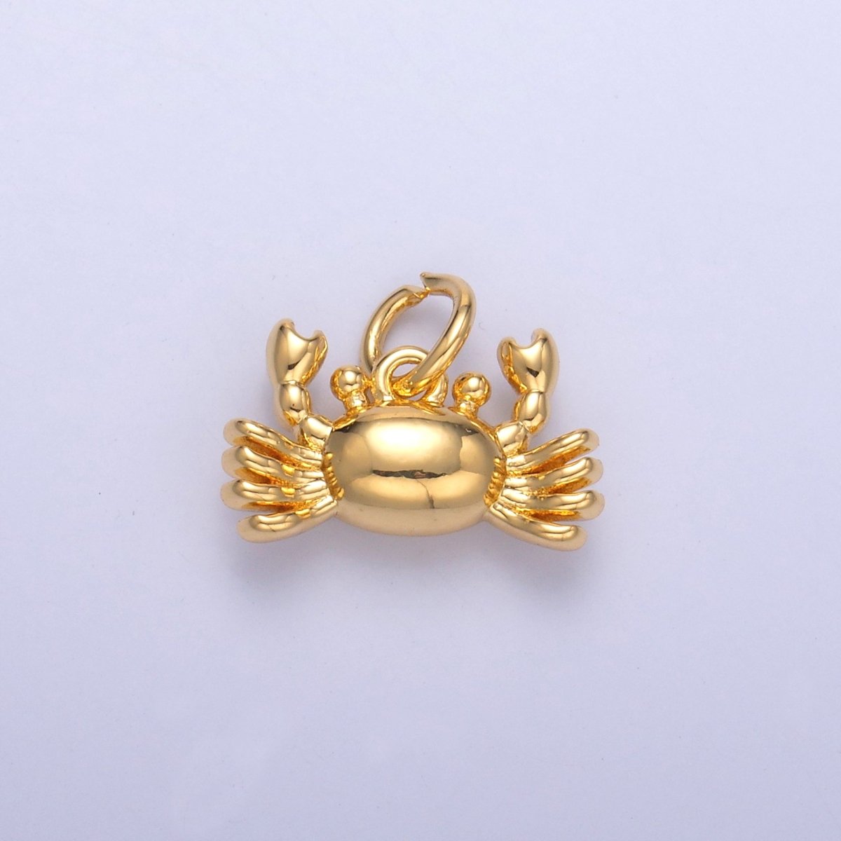 24K Gold Filled Crustacean Crab Sea Animal 3D Multidimensional Charm in Gold & Silver | N021 - DLUXCA