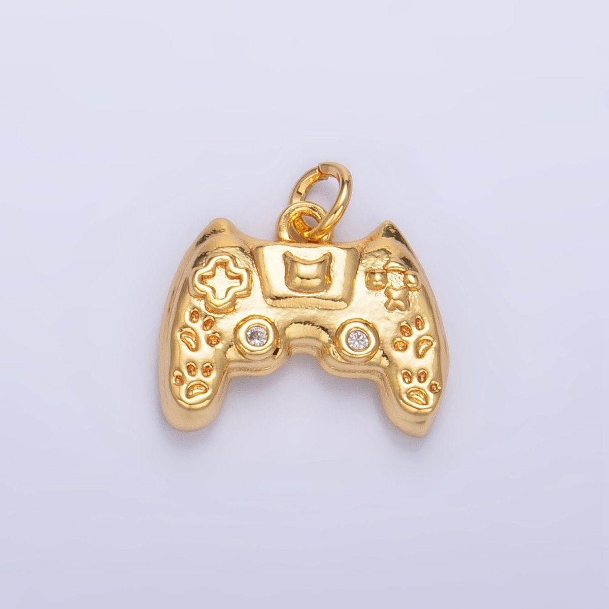 24K Gold Filled CZ Game Console Multidimensional 3D Charm | W041 - DLUXCA