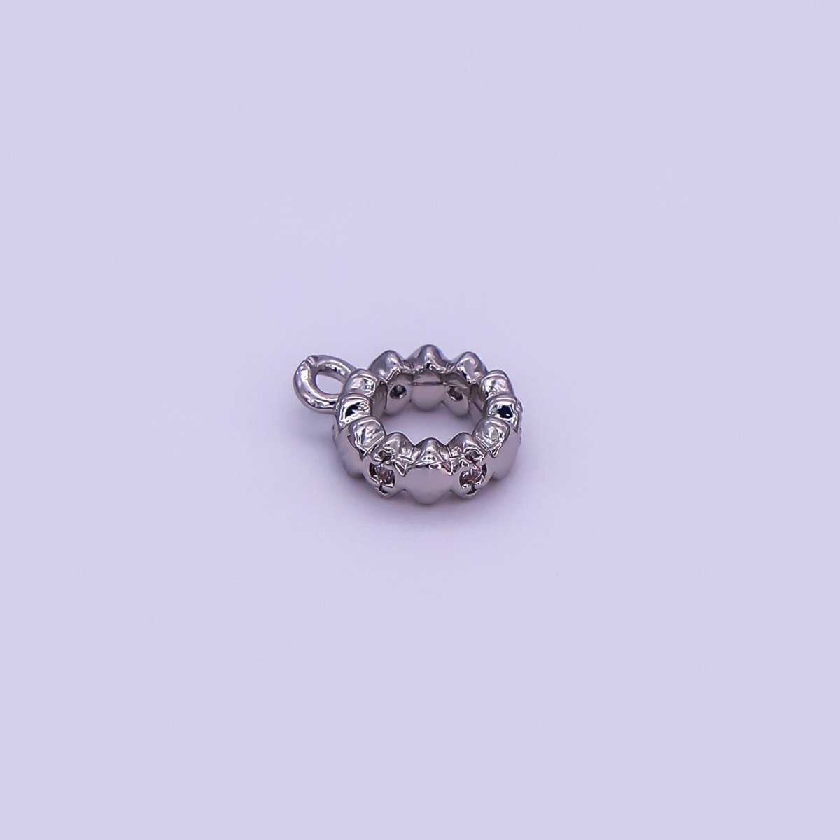 24K Gold Filled CZ Molten Rhondelle Bail Finding in Gold & Silver | N772 - DLUXCA