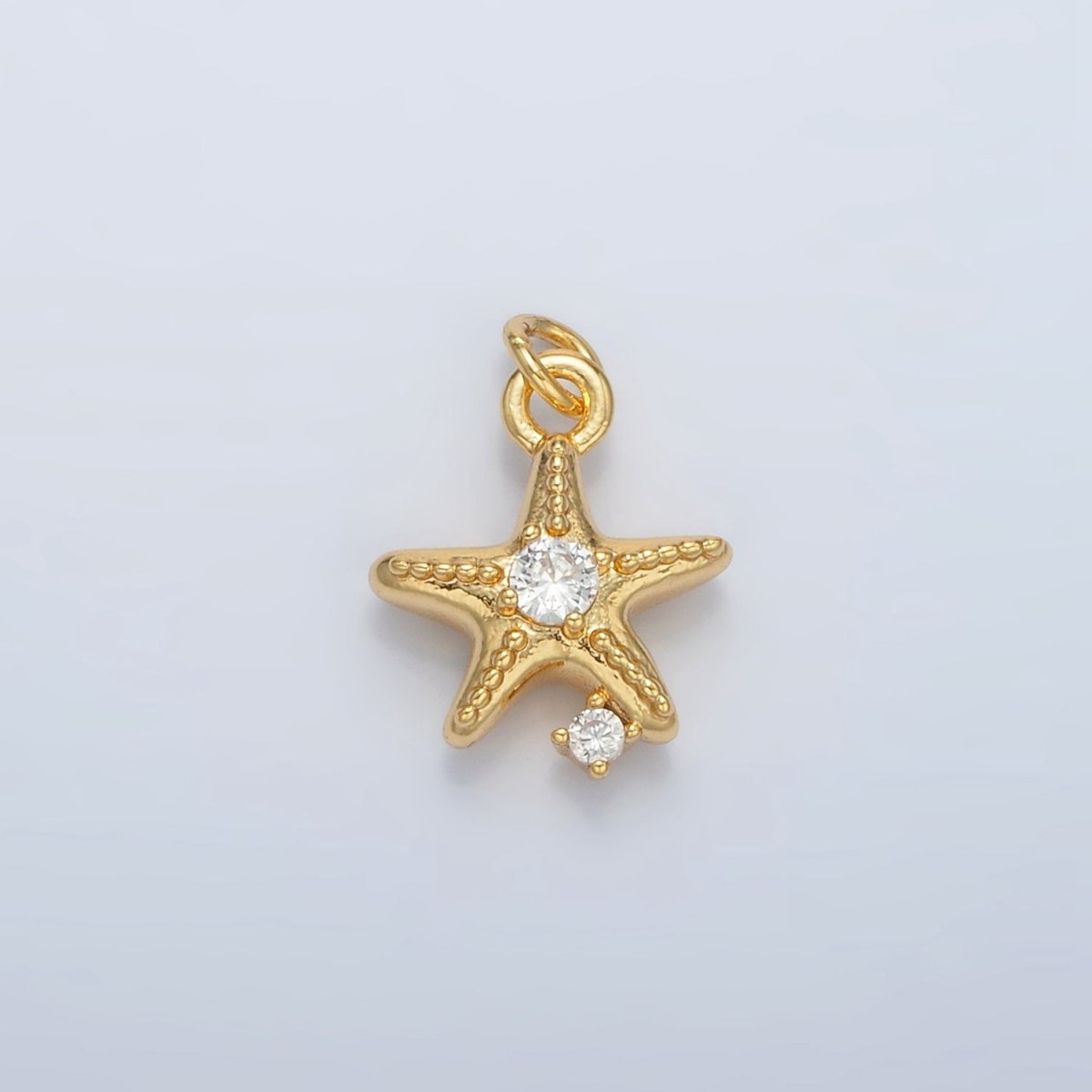 24K Gold Filled CZ Starfish Charm | AC - 152 - DLUXCA