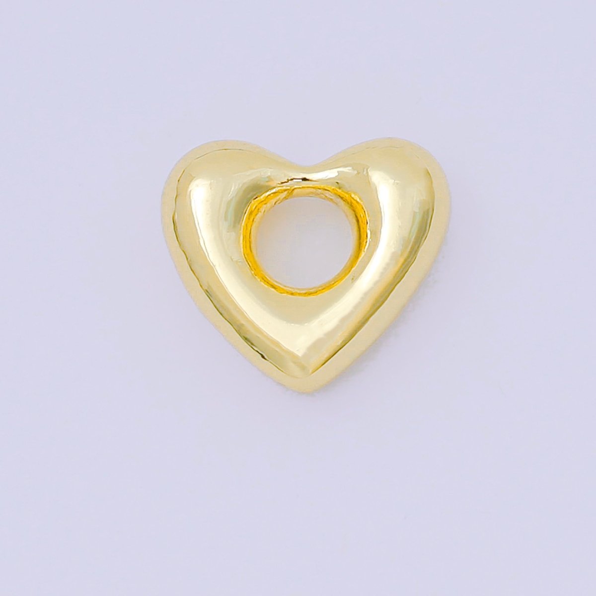 24K Gold Filled Dainty Love Large Hole Bead Spacer in Gold & Silver | B - 476 - DLUXCA