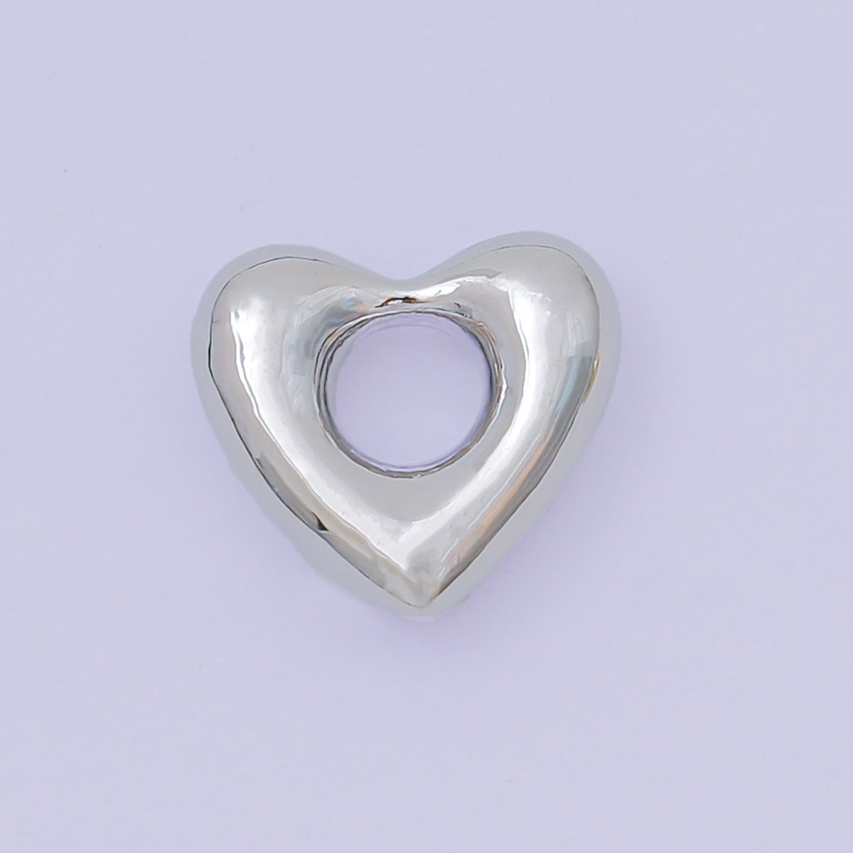 24K Gold Filled Dainty Love Large Hole Bead Spacer in Gold & Silver | B - 476 - DLUXCA