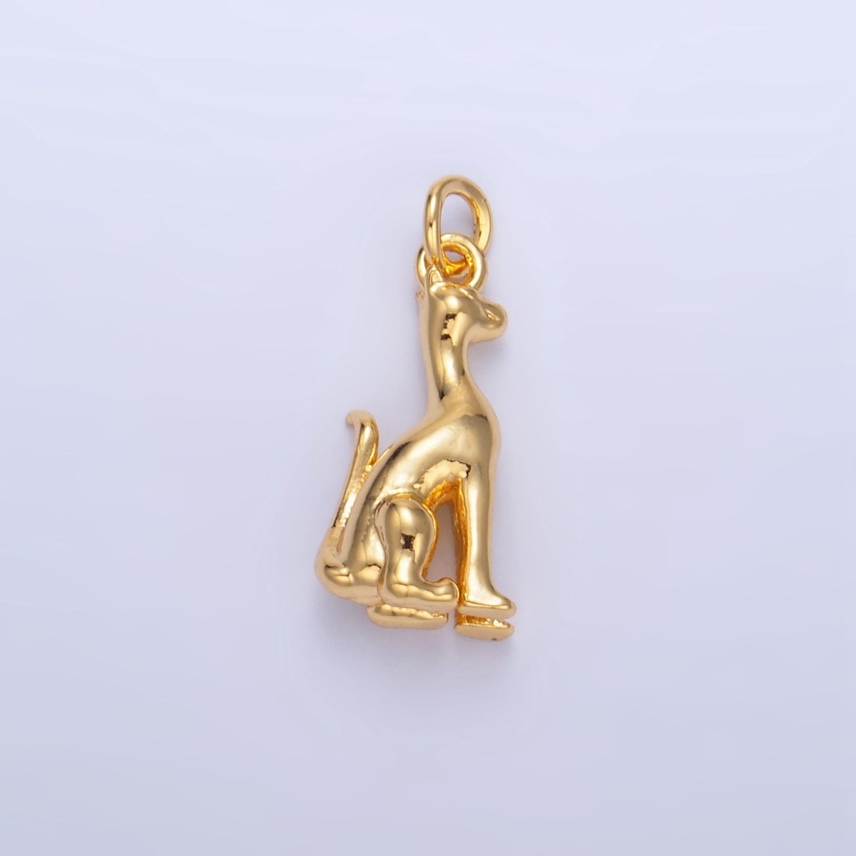 24K Gold Filled Doberman Dog Puppy Multidimensional Charm in Gold & Silver | W207 - DLUXCA