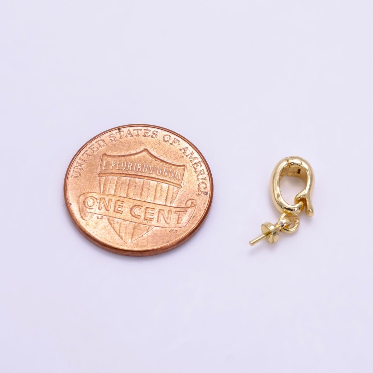 24K Gold Filled Drill Needle Snap Latch Bail Findings in Gold & Silver | Z955 - DLUXCA