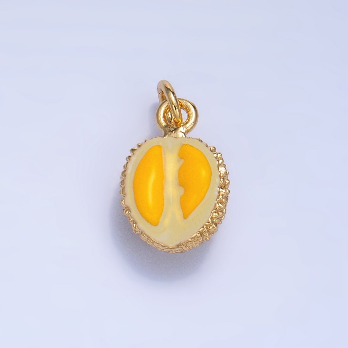 24K Gold Filled Durian Fruit Enamel Mini Multidimensional Charm | W053 - DLUXCA