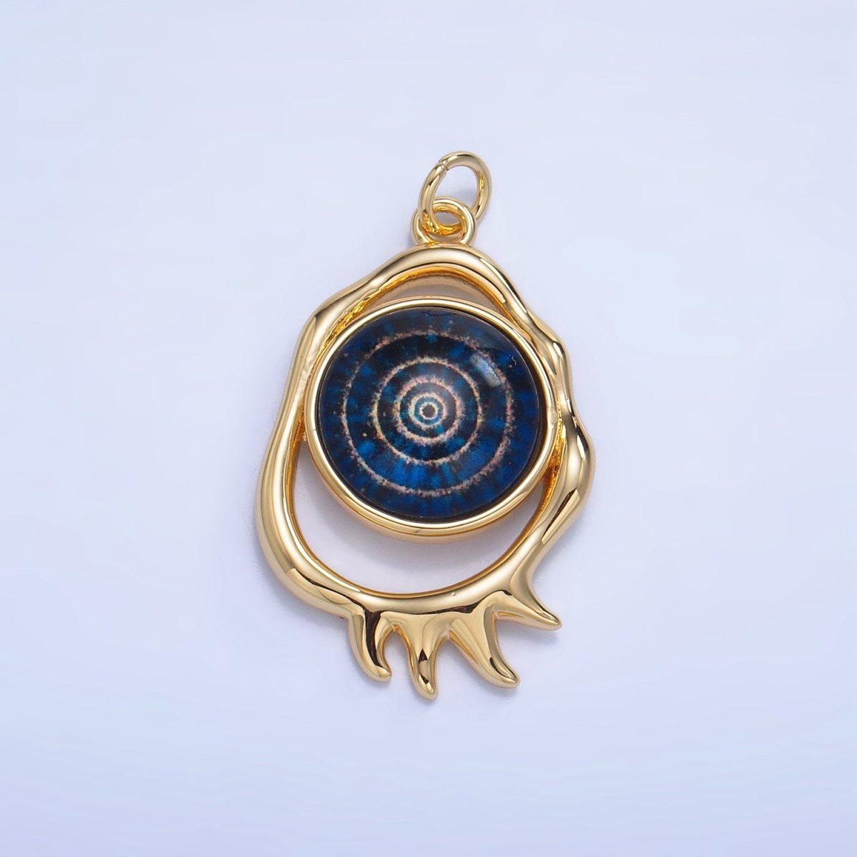 24K Gold Filled Evil Eye Open Molten Charm | AG910 - AG912 - DLUXCA