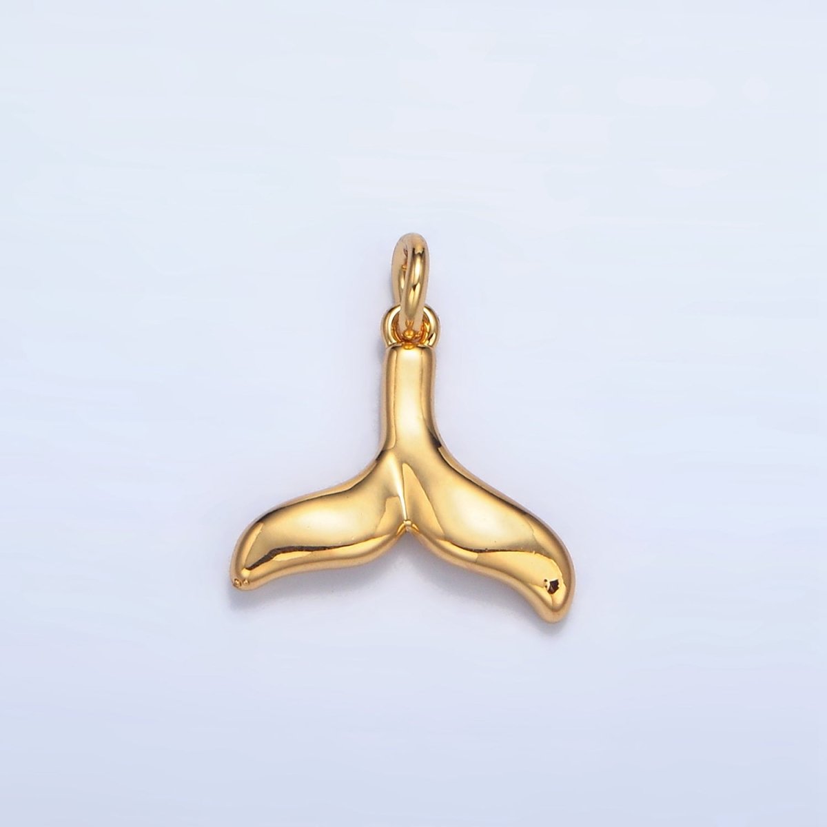 24K Gold Filled Fish Tail Minimalist Multidimensional Charm | W085 - DLUXCA