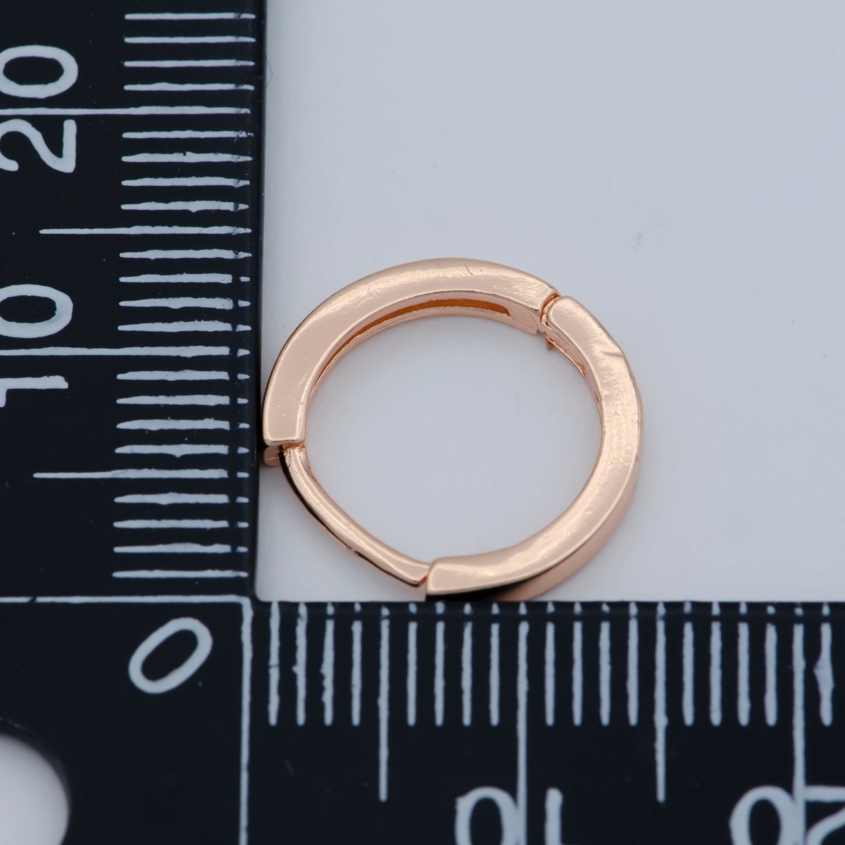 24K Gold Filled Flat Minimalist Huggie Earrings in Gold, Silver & Rose Gold | AB1208 - AB1210 - DLUXCA