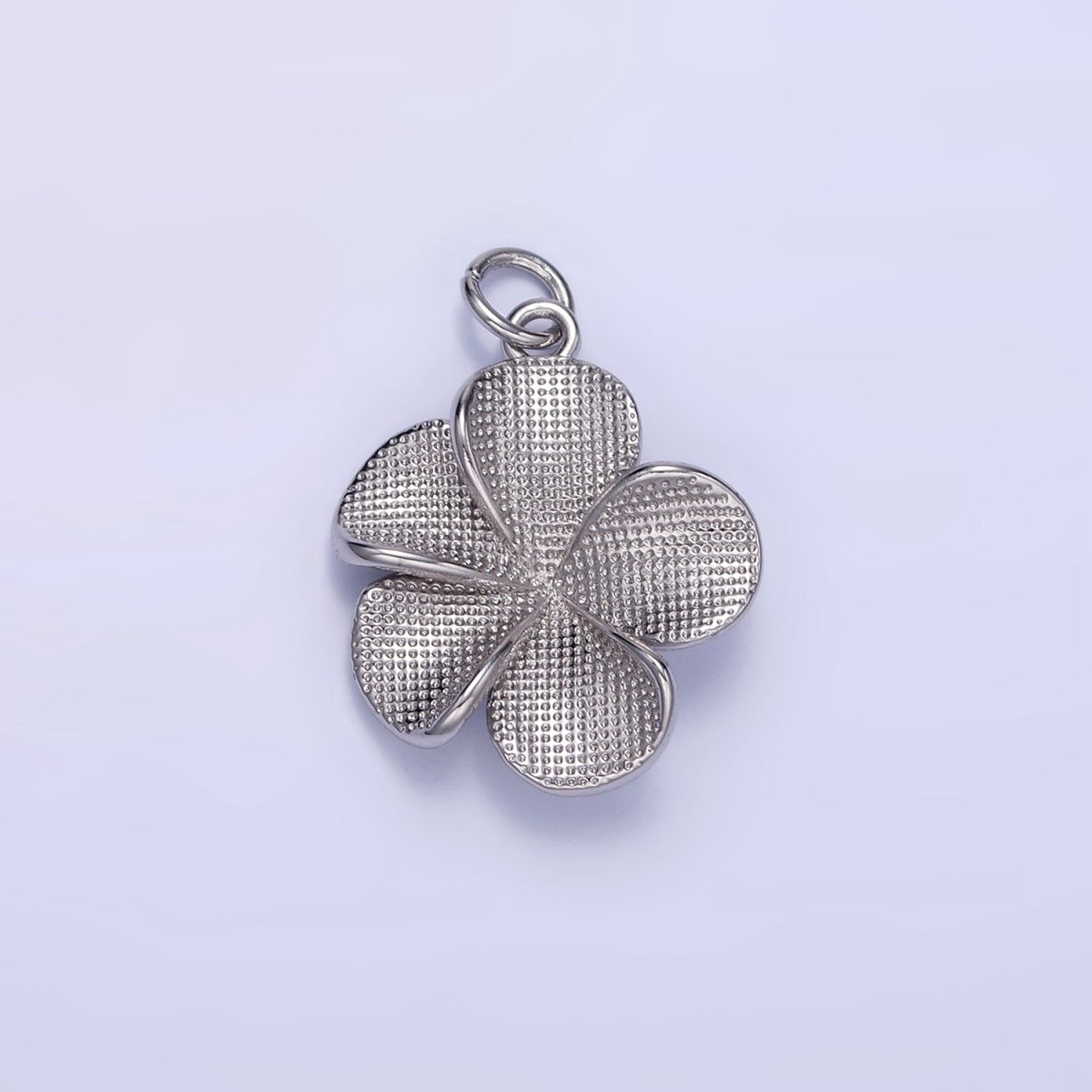 24K Gold Filled Flower Textured Charm in Gold & Silver | C560 - DLUXCA