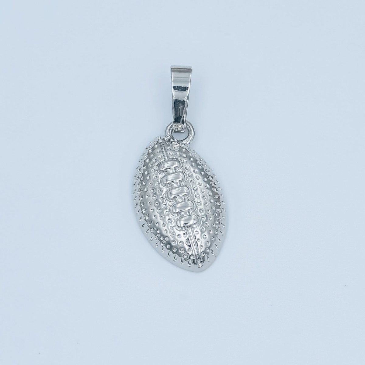 24K Gold Filled Football Sports Equipment Dotted Minimalist Pendant in Gold & Silver | AA1333 - DLUXCA
