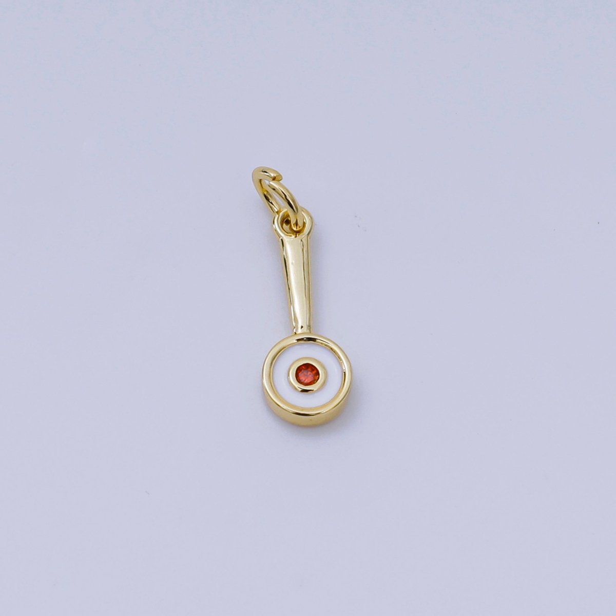 24K Gold Filled Frying Pan Cooking Pan Charm in Gold or Silver | AJ - 329 - DLUXCA