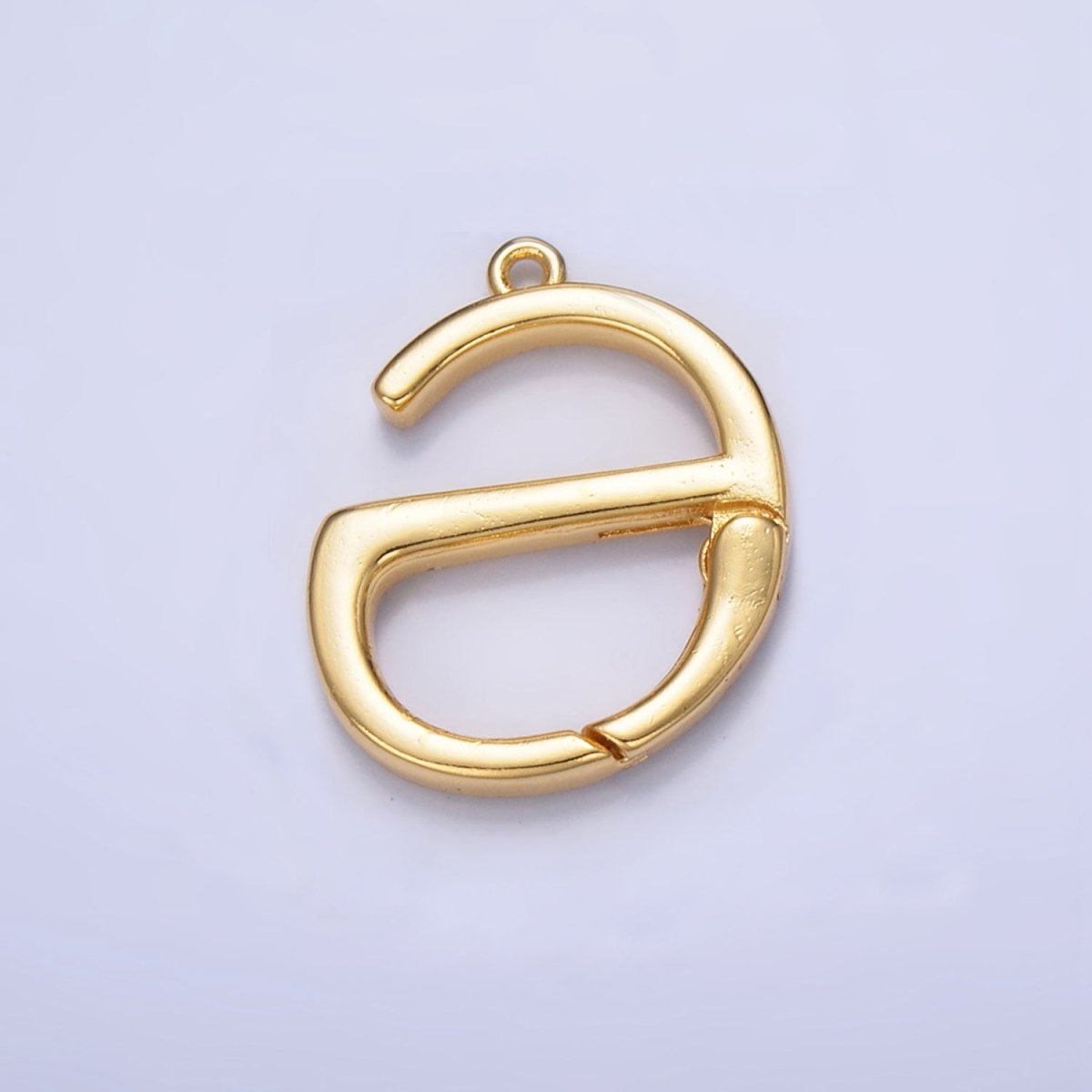 24K Gold Filled G - Shaped Push Gate Geometric Finding | Z1000 - DLUXCA