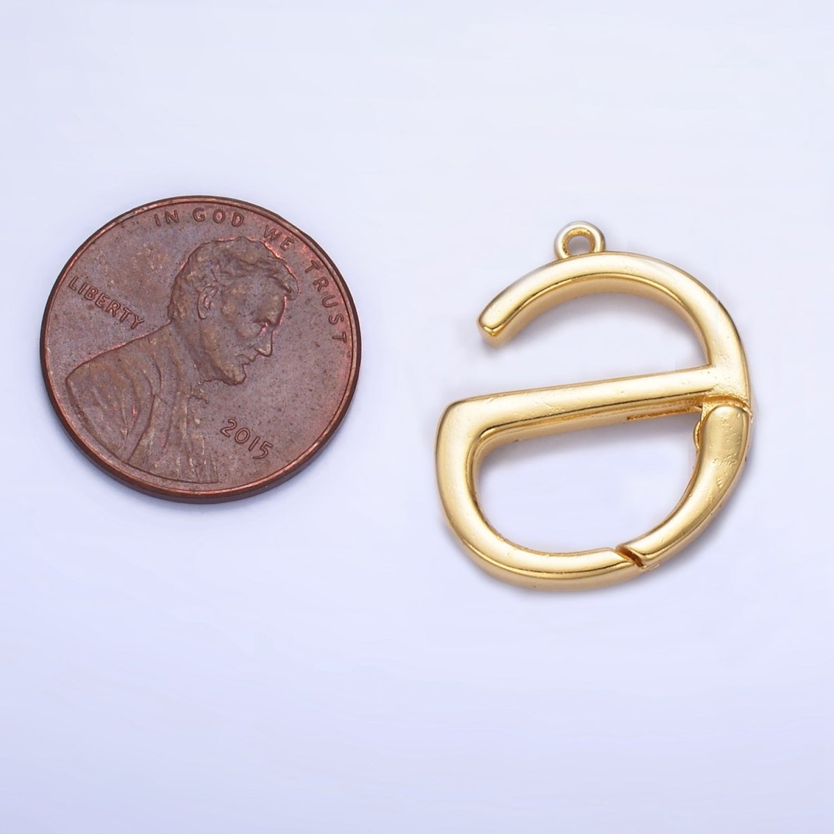 24K Gold Filled G - Shaped Push Gate Geometric Finding | Z1000 - DLUXCA