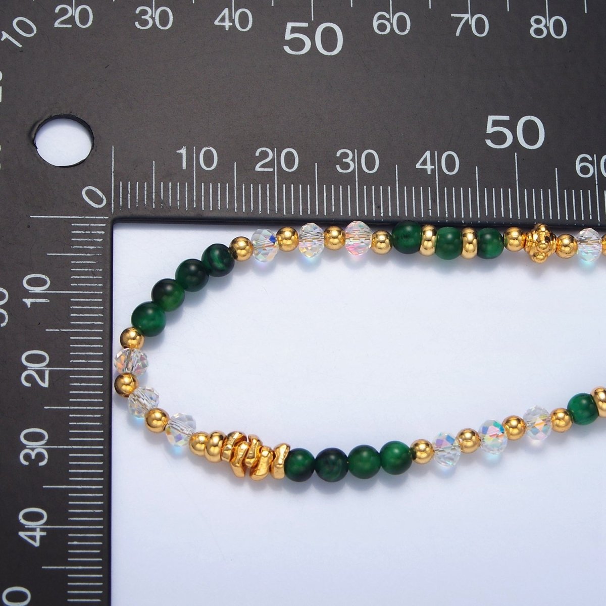 24K Gold Filled Gemstone Multifaceted Bead 16 Inch Necklace | WA - 2651 ~ WA - 2654 - DLUXCA