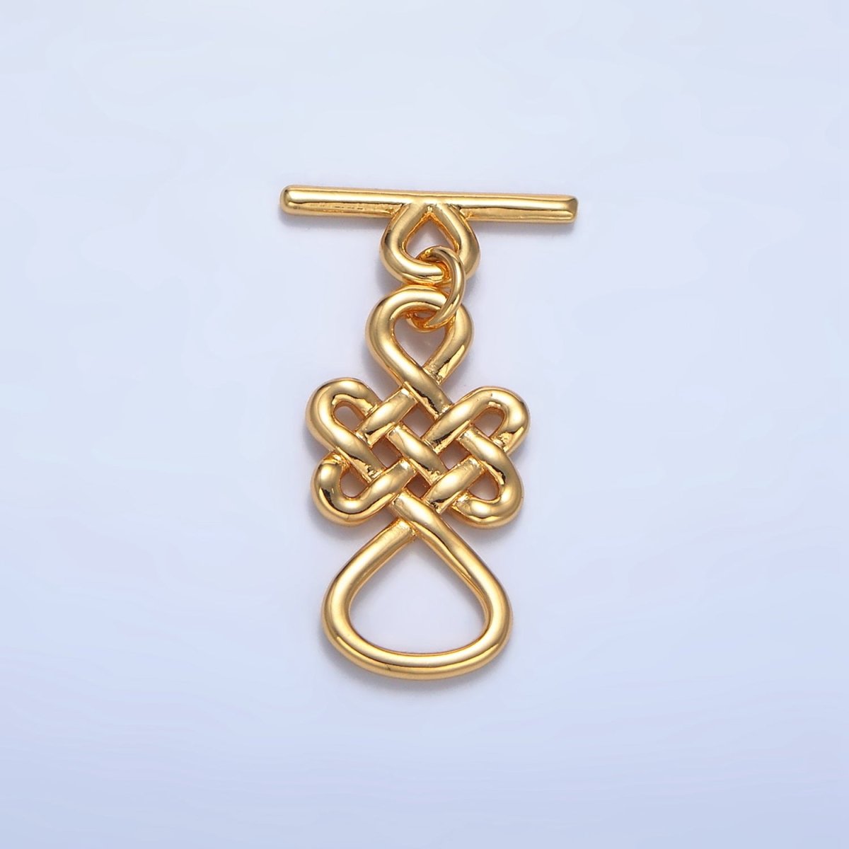 24K Gold Filled Geometric Artisan Toggle Clasps Closure in Gold & Silver | Z494 - DLUXCA