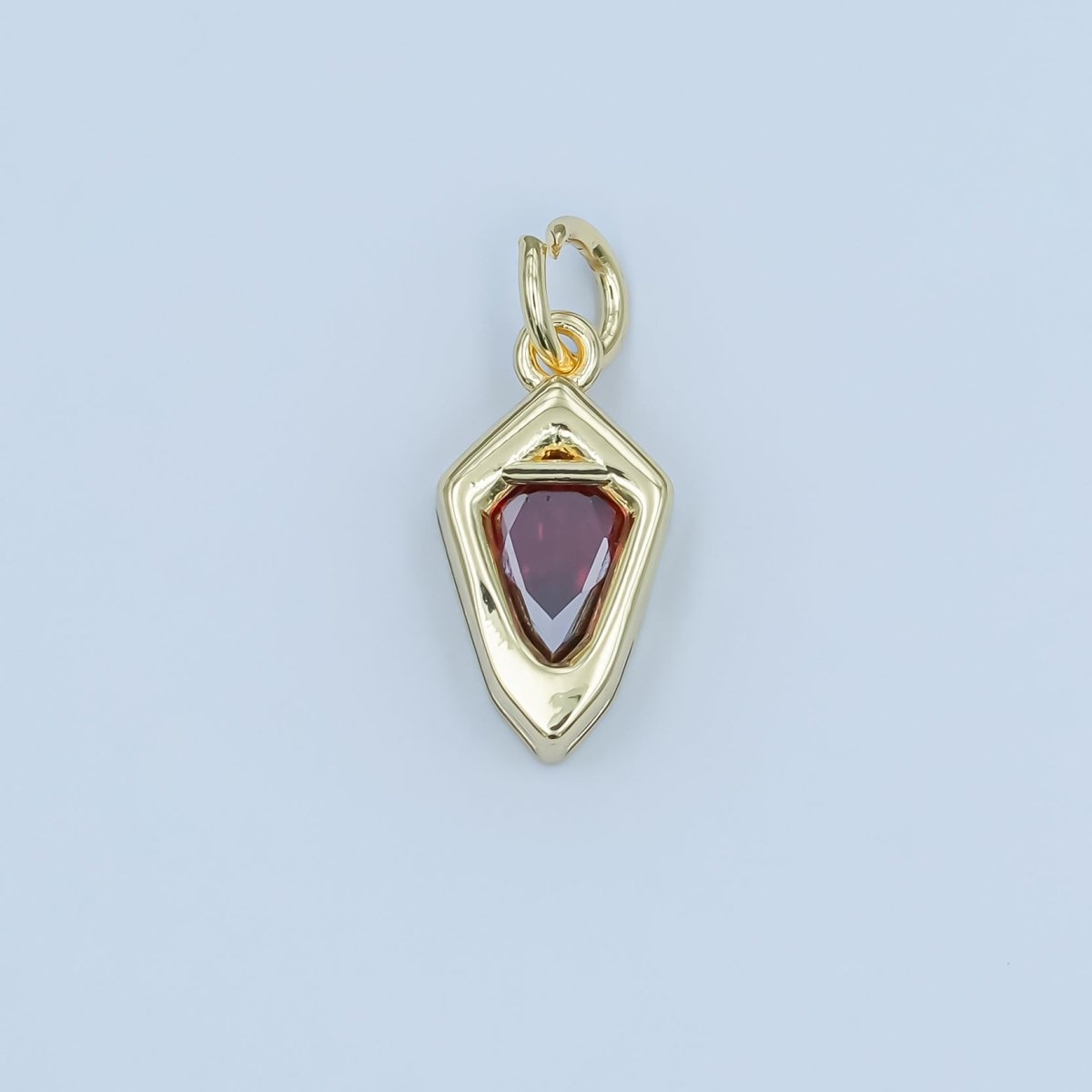 24K Gold Filled Geometric CZ Bezel Personalized Charm | N110 - N115 - DLUXCA