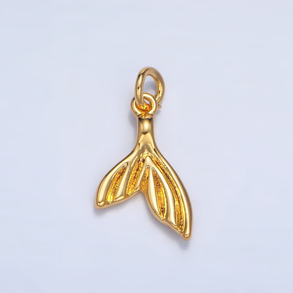 24K Gold Filled Geometric Fish Tail Charm | W086 - DLUXCA