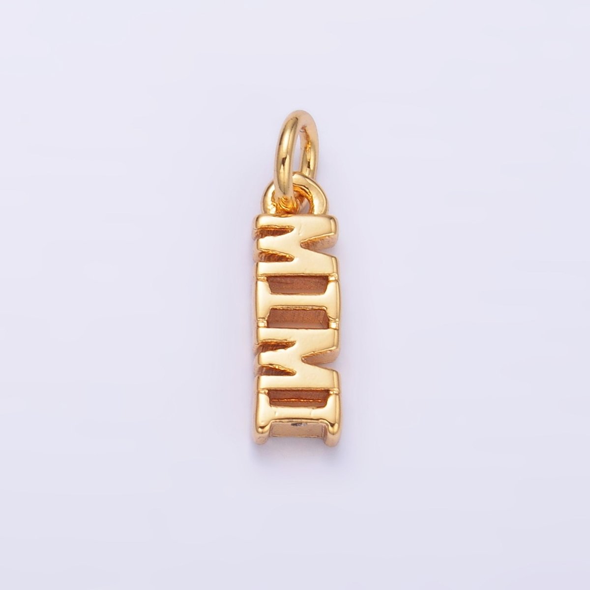 24K Gold Filled Grandmother "MIMI" Script Charm in Gold & Silver | W425 - DLUXCA