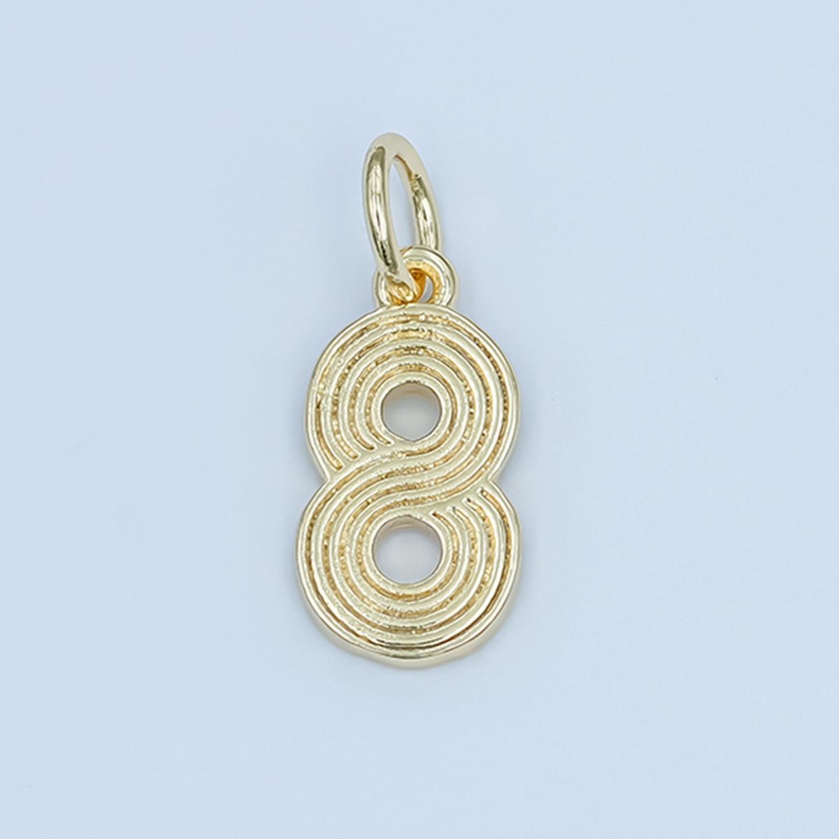 24K Gold Filled Groovy Disco Number Numerology Charm | M617 - M621 - DLUXCA