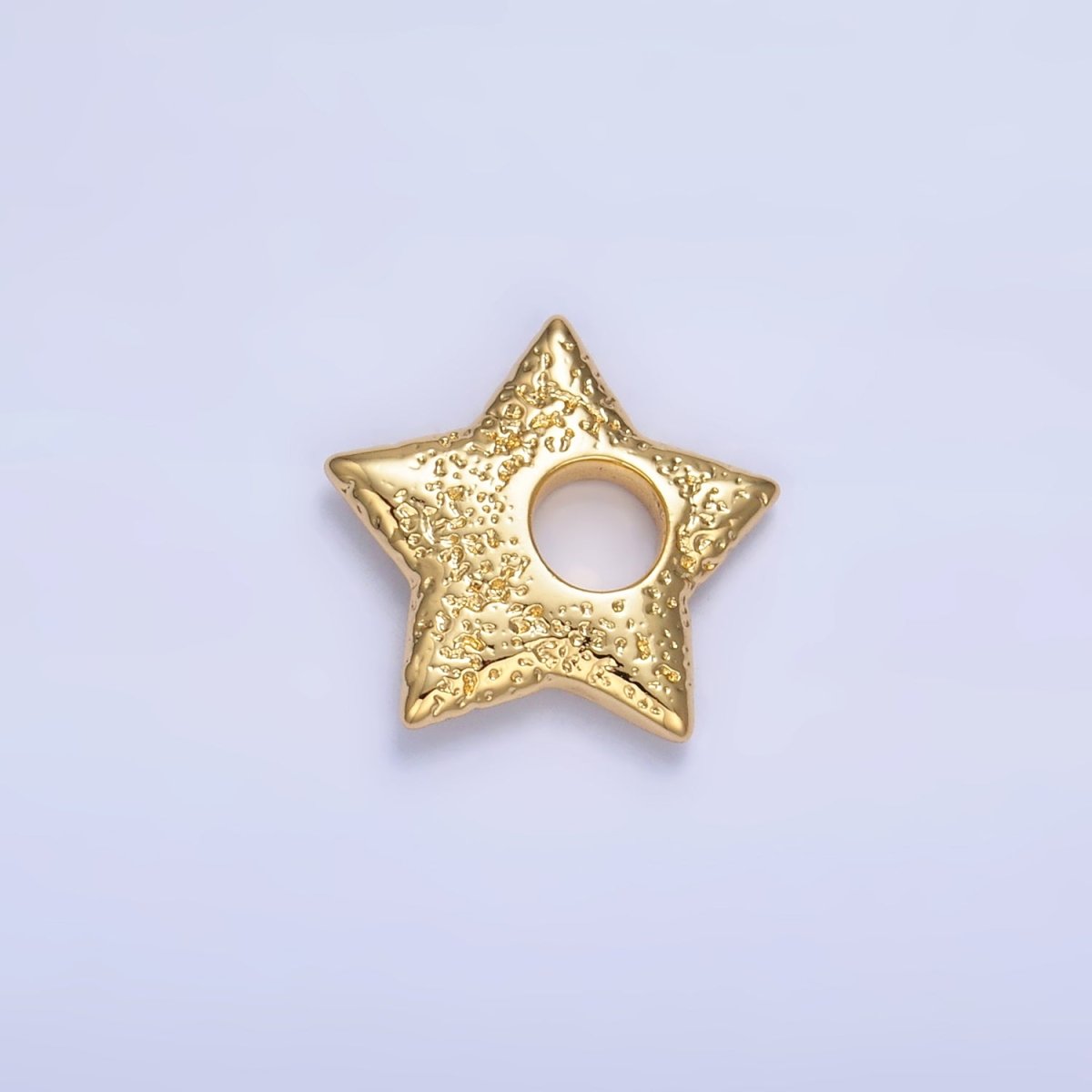 24K Gold Filled Hammered Celestial Star Pendant in Gold & Silver | B629 - DLUXCA