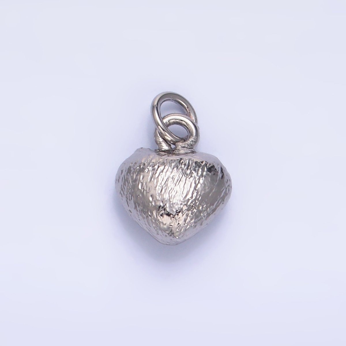 24K Gold Filled Hammered Heart Charm in Gold & Silver | W265 - DLUXCA