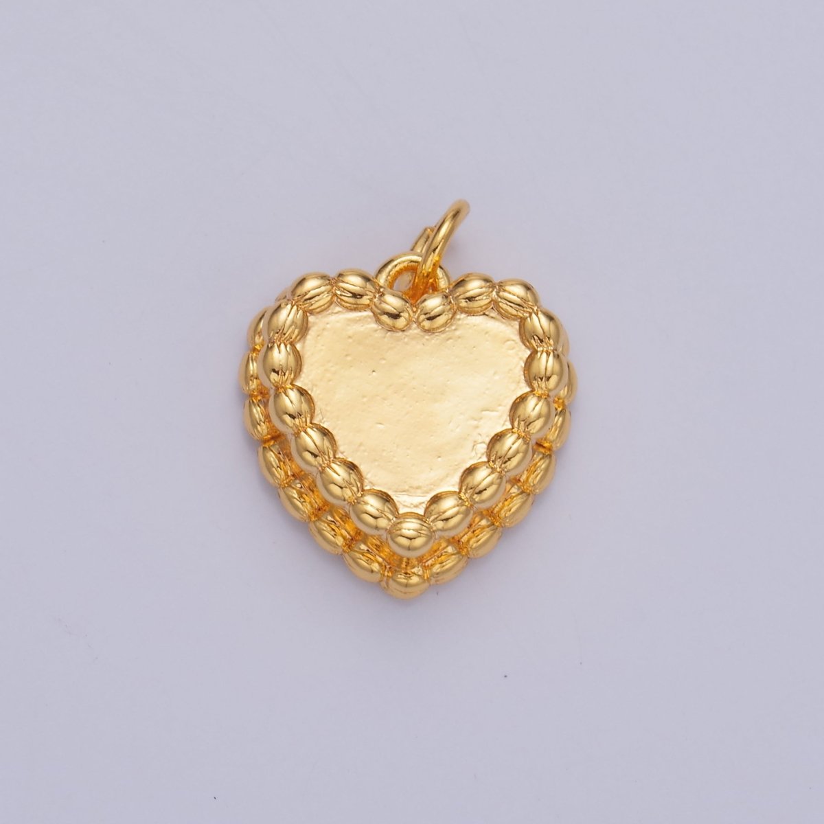 24K Gold Filled Heart Cake Pastry Desert Multidimensional Charm in Gold & Silver | W413 - DLUXCA